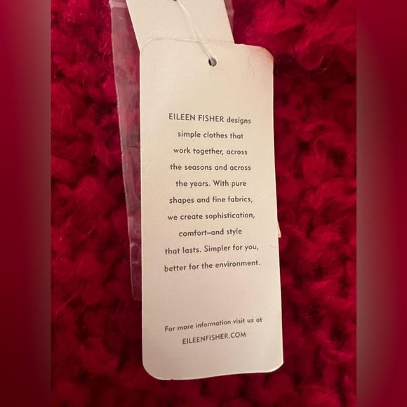 Eileen Fisher Mohair infinity wrap hand knit nwt - Picture 2 of 9